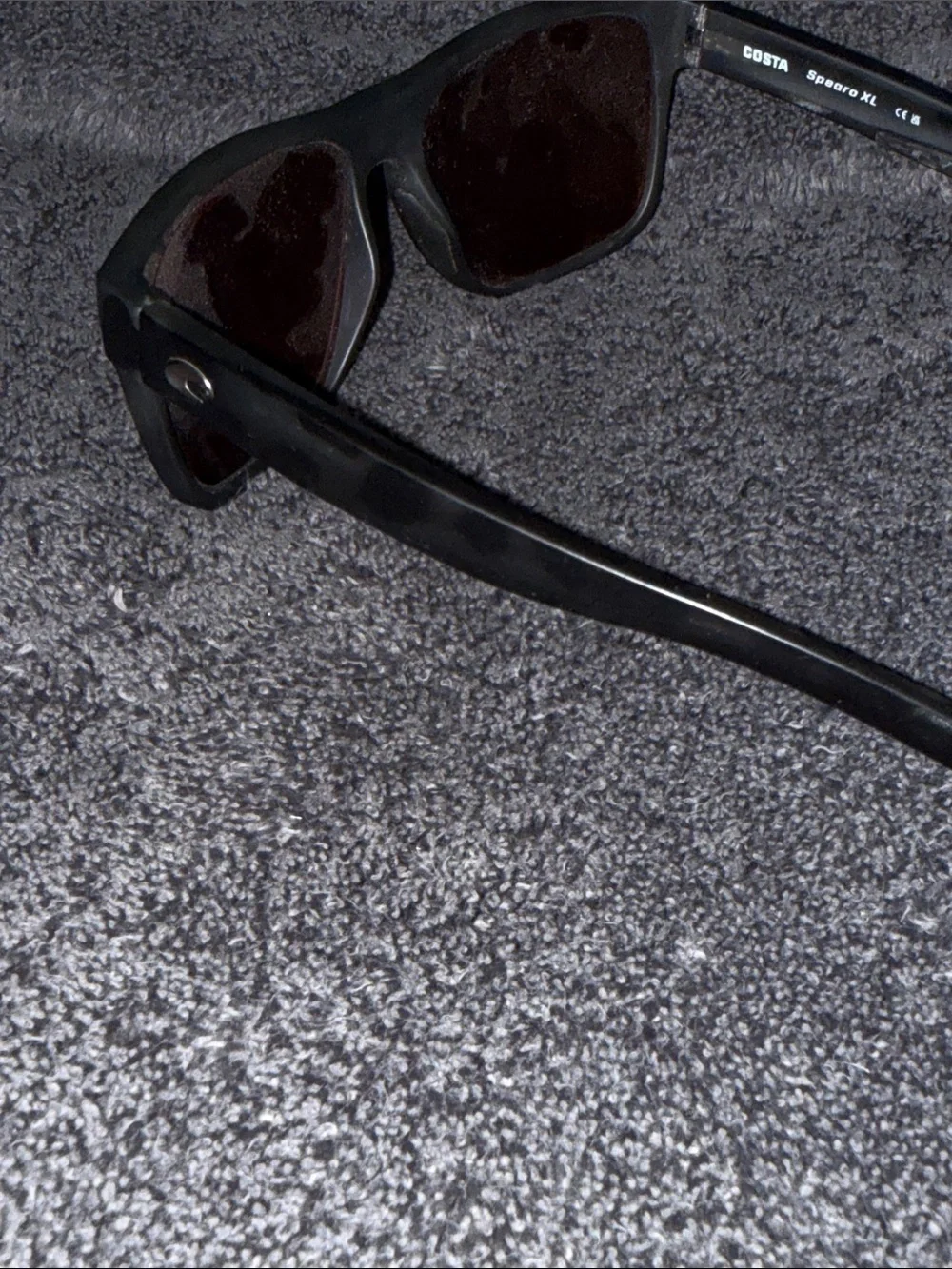 Costa Matte Black Frame Sunglasses with Green Mirrored Lenses - Picture 6 of 6